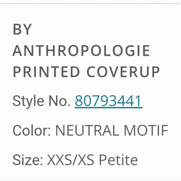 Anthropologie Printed Coverup O/S - Picture 8 of 10